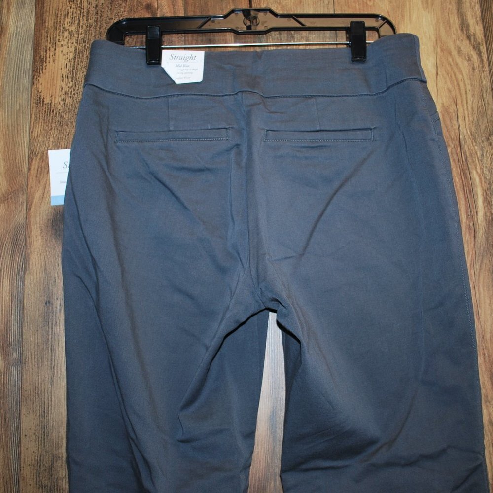 Croft & Barrow Dress Pants Slacks Comfort Waist Straight Mid Rise Stretch 10s